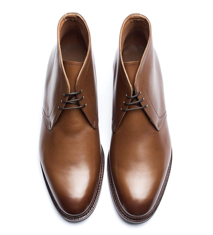 Tan Leather Fenland Lace Up Chukka Boots