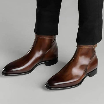 Brown Leather Cracio Jodhpur Boots