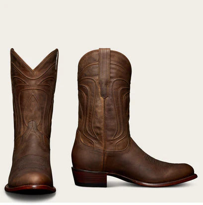 Tan Leather Sagres Zipper Cowboy Boots