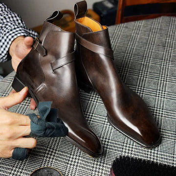 Brown Leather Alvor Slip On Jodhpur Boots