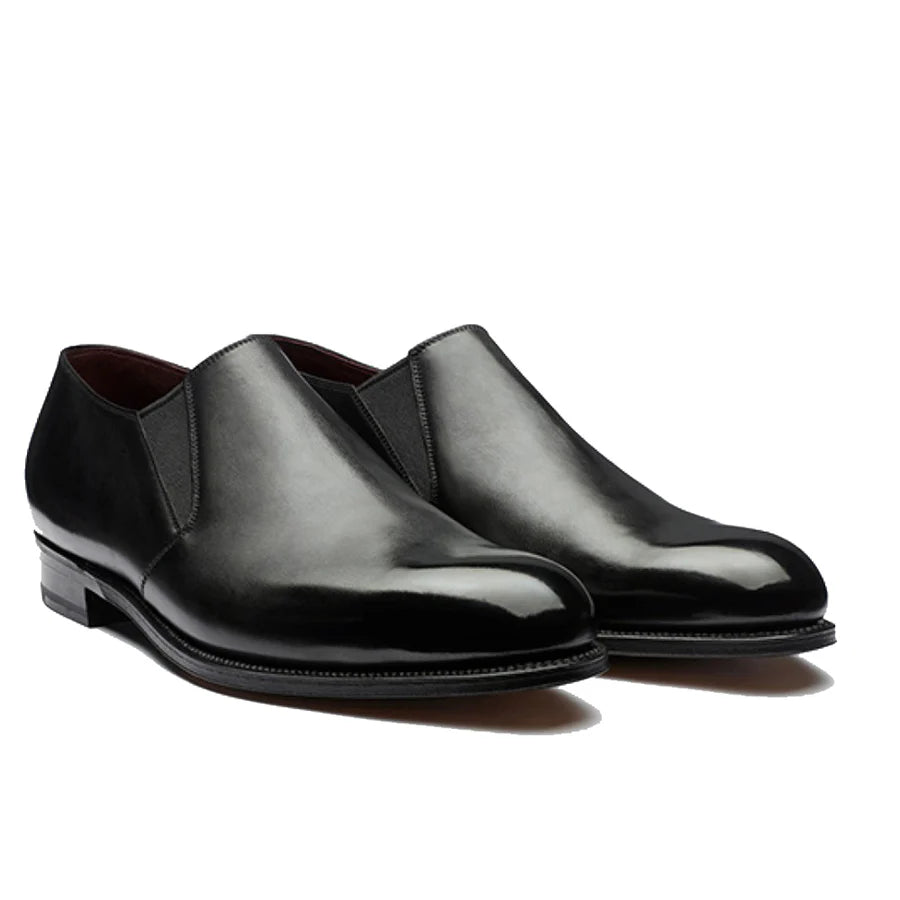 Artisian Made Black Italian Leather Worthing Loafers